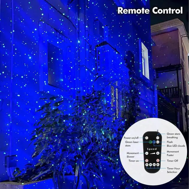 Alt view image 4 of 7 - Firefly Garden Lights Laser Star Projector, Outdoor Decorative Lighting with Blue Nebula for Garden Indoor Outdoor