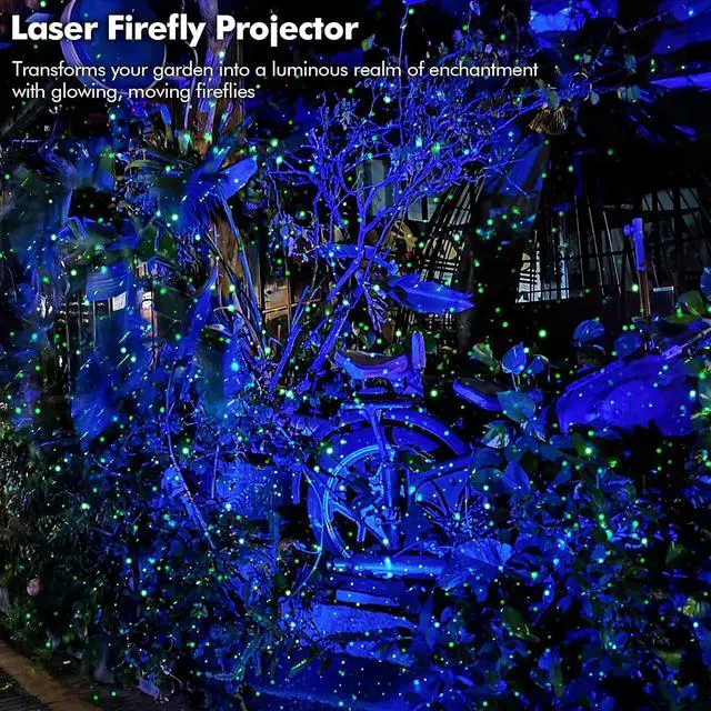 Alt view image 3 of 7 - Firefly Garden Lights Laser Star Projector, Outdoor Decorative Lighting with Blue Nebula for Garden Indoor Outdoor