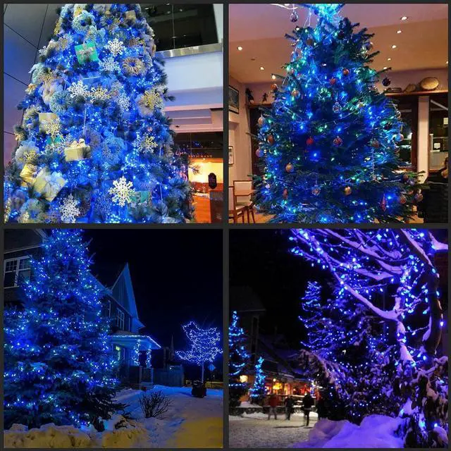 Alt view image 7 of 7 - YULETIME 200 Blue Christmas Lights, Pack of 2 Sets 33 ft 100 Count UL Certified String Lights (Blue)