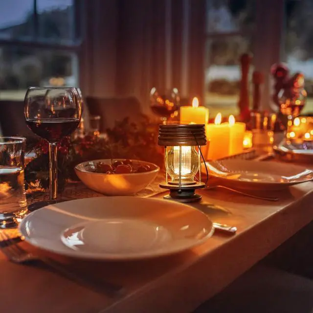 Alt view image 2 of 7 - pearlstar Solar Lanterns Outdoor Waterproof Hanging Solar Lights with Handle for Garden Patio Yard Backyard Pathway Porch Driveway Decoration, Outside Table Lamp,2 Pack 5.5" H (Warm Lights)