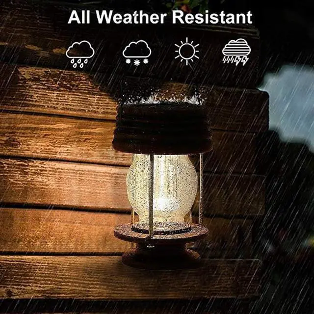 Alt view image 7 of 7 - pearlstar Solar Lanterns Outdoor Waterproof Hanging Solar Lights with Handle for Garden Patio Yard Backyard Pathway Porch Driveway Decoration, Outside Table Lamp,2 Pack 5.5" H (Warm Lights)