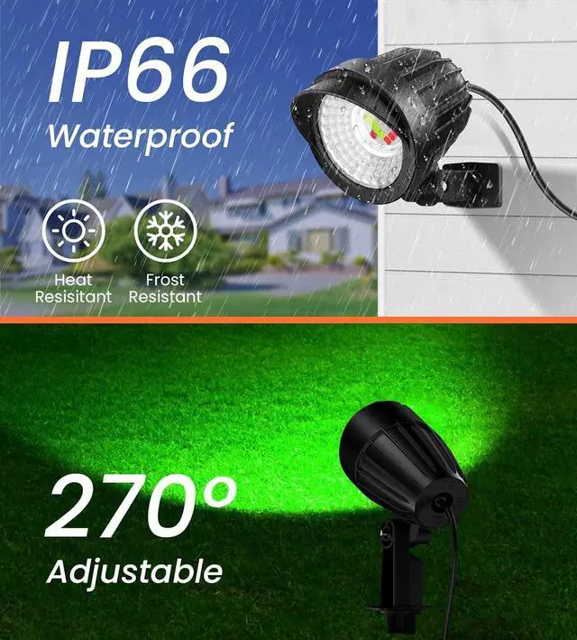 Alt view image 3 of 7 - MEIKEE 15W RGB Landscape Lights 12V 24V Low Voltage Landscape Lighting RGBW Color Changing IP66 Waterproof Outdoor Spot Lights with Connectors for Garden Path Yard (12 Pack)