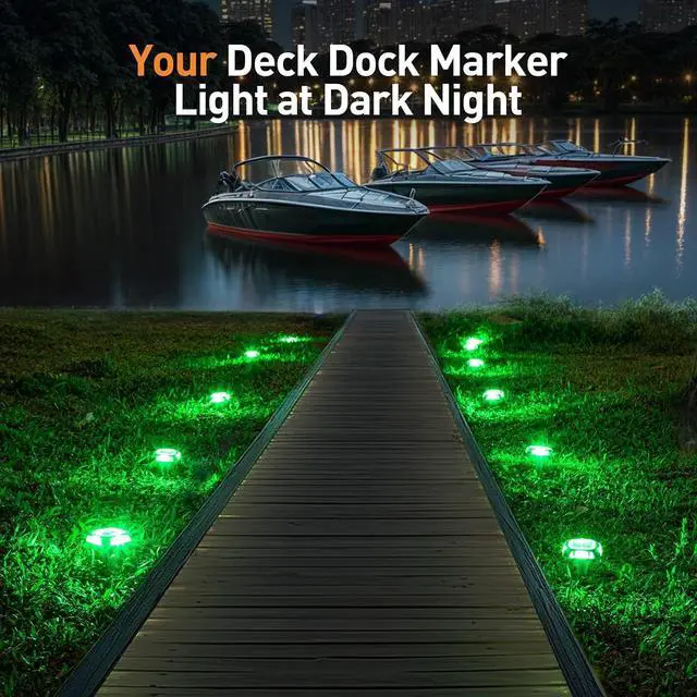 Alt view image 7 of 7 - AGPTEK Metal Multi-Colors In 1 Solar Driveway Lights Outdoor 10 Pack, Aluminum RGB Deck Dock Marine LED Solar Powered Waterproof Decorative Marker Security Light for Garden, Yard, Step, Sidewalk, Path