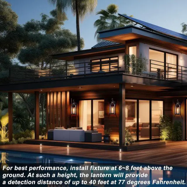 Alt view image 7 of 7 - Large Motion Sensor Outdoor Wall Light 20" - Oil Rubbed Bronze Dusk to Dawn Outdoor Lighting, Modern Wall Mount Light Fixture, Brown Porch Light Fixture for Outside House Garage, 3 Modes