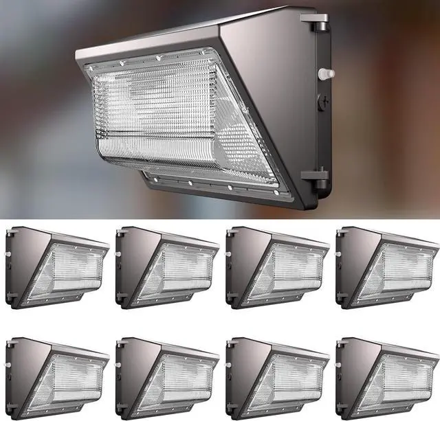 Main image of Lightdot 8Pack 150W LED Wall Pack Lights, 100-277v Dusk to Dawn Photocell, 22500Lm(150Lm/W) 5000K IP65 Wall Mount Outdoor Exterior Lighting, Energy Saving, ETL | 5-Year Warranty(Height:10~20ft)