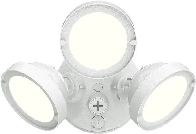 Main image of HALO TGS Outdoor Integrated LED Flood & Security Light Triple Round Head White