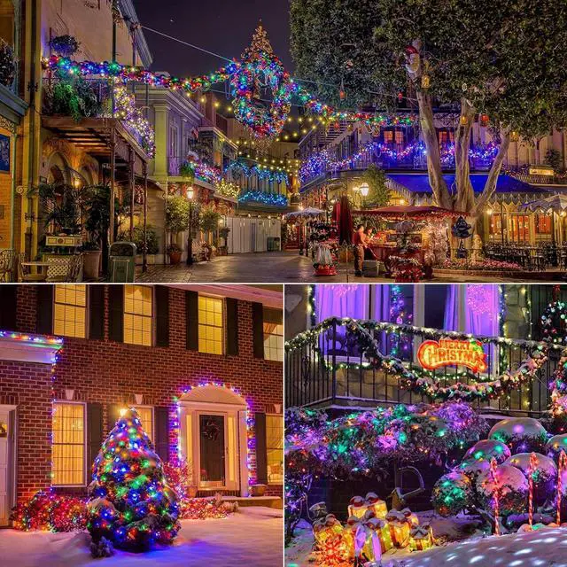 Alt view image 5 of 7 - Solar Christmas Lights Outdoor, 137ft 400 LED 19Mode Solar Powered String Lights Waterproof for Garden Patio Fence Holiday Party(Multicolor)