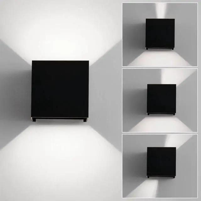 Alt view image 7 of 7 - Outdoor Wall Sconces Wall Lighting 20W LED Wall Pack Light Adjustable Up Down Light Beam Waterproof Outdoor Wall Lights Exterior for Porch Patio Outdoor Porch Light 4.7 in. 6500K