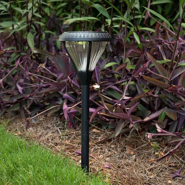 Alt view image 7 of 7 - Gama Sonic Premier Outdoor Pathway Garden Landscape Light with 2 Color LEDs, Warm White and Bright White, Black, Heavy Duty Cast Aluminum, 50 Lumens, 2-Pack (239002)