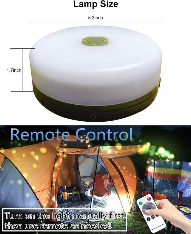 Alt view image 6 of 7 - Camping String Lights, 39Ft Fairy Strip, Solar & USB Rechargeable Portable Tent Lantern with Remote Control & 5 Lighting Modes for Hiking, Night Trip, Events Decoration Indoor Outdoor IP44 Waterproof