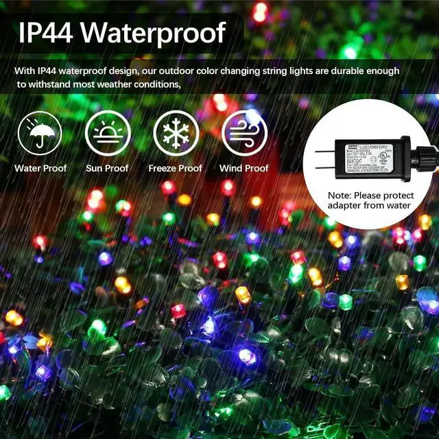 Alt view image 4 of 6 - Smart Color Changing Halloween Lights with Remote & APP Control, 66FT 200LED Waterproof RGB Music Sync Christmas Twinkle Lights with Timer & Dimmable for Indoor Outdoor Horror Party Halloween Decor