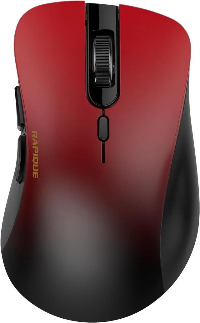 Main image of Bluetooth Wireless Mouse - Dual Bluetooth & 2.4 GHz USB Receiver, Comfortable Grip, Quiet Clicks, Low Power - Multi-Device Compatibility for Laptop, Computer, iPad, MacBook (Gradient Red)