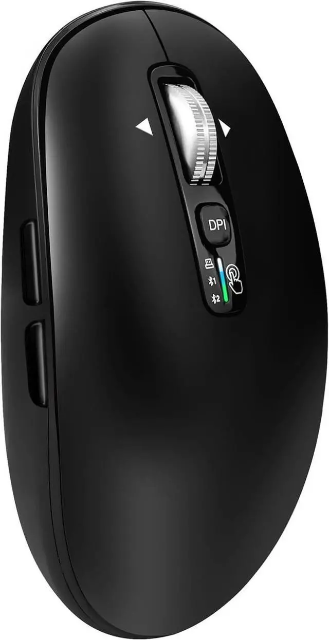 Alt view image 7 of 7 - Wireless Bluetooth Mouse,USB+BT×2,Multi Device Ergo Full Size Mouses-big Hand,Metal 4-Way Super Scrolling,± 3000 DPI,10 Buttons,Plug&Play,Quiet,w/ 2 Batteries,Mice for Laptop,Computer,Tablet,Mac,iPad