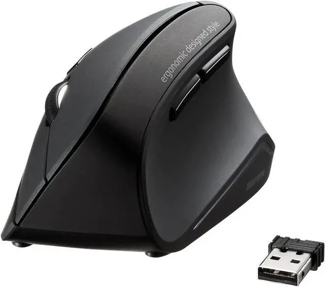 Main image of SANWA 2.4G Wireless Ergonomic Mouse, Optical Vertical Computer Mice, Silent Noiseless Click, (800/1200/1600 Adjustable DPI, 6 Buttons) Compatible with MacBook, Laptop, Windows, Mac OS