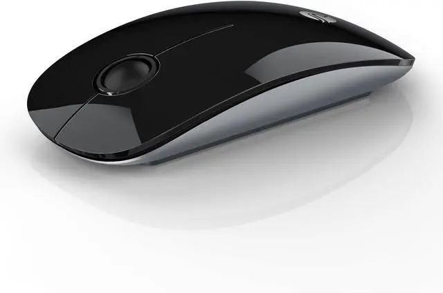 Main image of Bluetooth Wireless Mouse - (BT5.1+USB) Slim Dual Mode Computer Mice with Quiet Click, Low Power, and 1600 DPI, Portable Mouse for MacBook, Laptop, iPad Pro/Air, Surface Pro (Black)