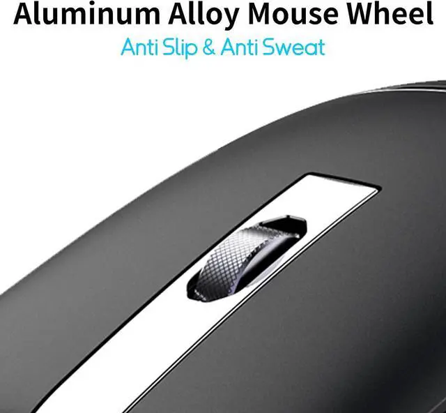 Alt view image 7 of 7 - Arc Bluetooth Mouse, Ultra-Thin Rechargeable Rotating Wireless Mice, Dual Mode (BT5.0/3.0+2.4G), Portable Travel Arc Mouse Suitable for Laptop, PC, Mac, Tablet, iPad - Black