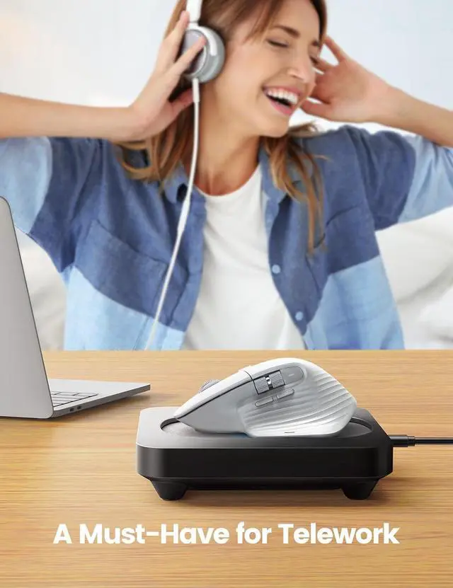 Alt view image 6 of 7 - meatanty Mouse Mover Undetectable, Slim Mouse Jiggler with Enlarged Turntable, Automatic Wiggler Adjustable Intervals, Computer Shaker No Need to Align Cursor, Device to Keep Mouse Moving Telework