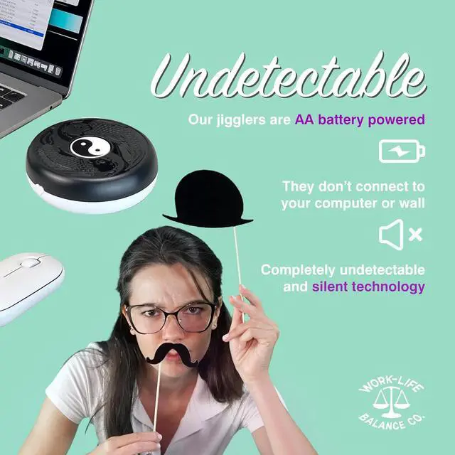 Alt view image 3 of 7 - Noiseless Mouse Jiggler, Cordless Device (No ON/OFF Switch, Ultra Low Power) No USB, No Software Required- Keeps Computer Awake - Mechanical and Undetectable Mouse Mover, 1-2 Years on AA Battery