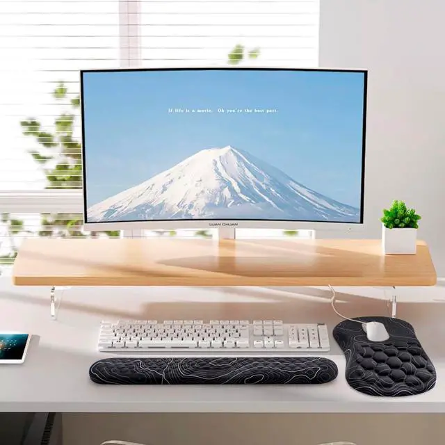 Alt view image 6 of 7 - Mouse Pad Wrist Support, Laokiiy 2 in1 Keyboard Wrist Rest+ Ergonomic Mouse Pad, Non-Slip Wrist Rest for Computer Keyboard, Made Easy Typing & Relieve Wrist Pain(Black White)