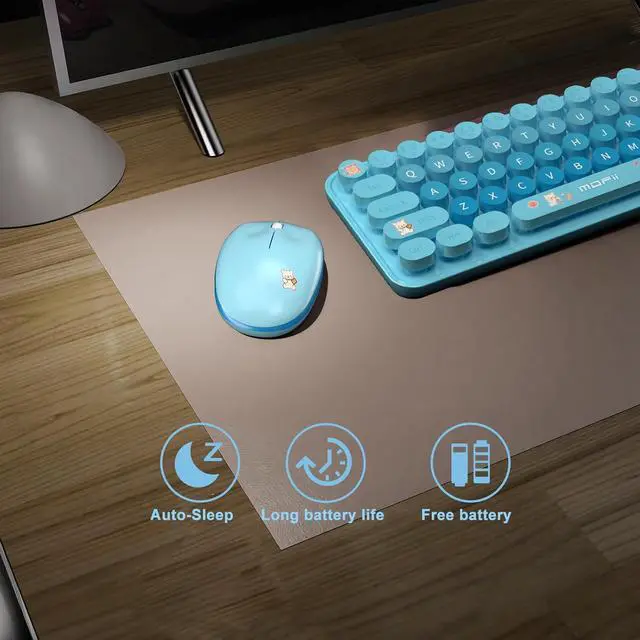 Alt view image 5 of 7 - Wireless Keyboard Mouse, 2.4GHz Compact Quiet Cordless Keyboard and Mouse Combo with Nano USB Receiver for Windows, Laptop, PC, Notebook Blue