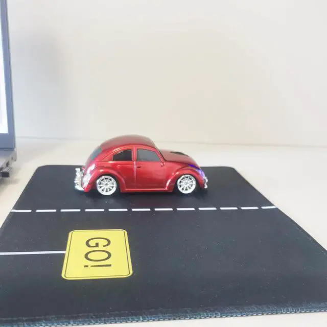 Alt view image 3 of 6 - Car Mouse for Computer, Cool and Cute Car-Shaped Mouse, Wireless 2.4Ghz Optical Mice for Laptop PC Mac (Burgundy)