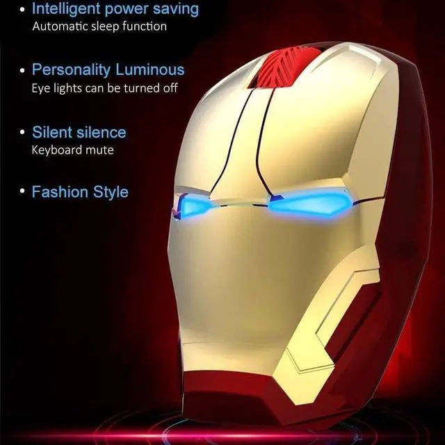 Main image of Wireless Mouse Ergonomic 2.4 G Portable Mobile Computer Click Silent Mouse Optical Mice with USB Receiver for Notebook PC Laptop Computer (Gold)