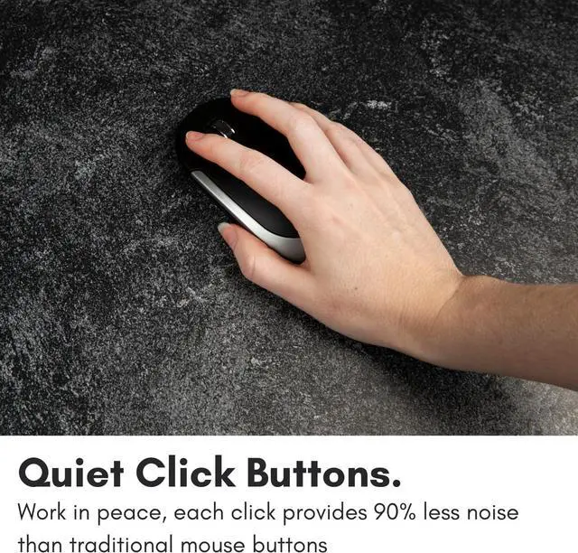 Alt view image 5 of 7 - Macally Wireless Bluetooth Mouse for Mac, MacBook Pro/Air, iPad, Laptop, and PC - Quiet Click and Comfortable Apple Wireless Mouse - Space Gray
