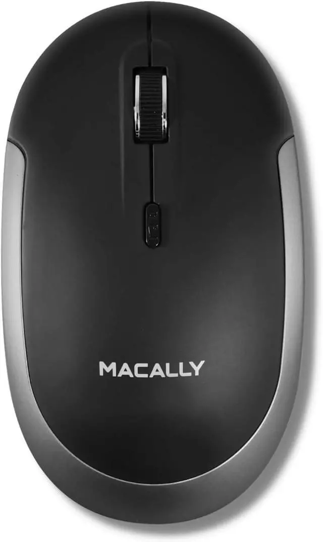 Alt view image 7 of 7 - Macally Wireless Bluetooth Mouse for Mac, MacBook Pro/Air, iPad, Laptop, and PC - Quiet Click and Comfortable Apple Wireless Mouse - Space Gray