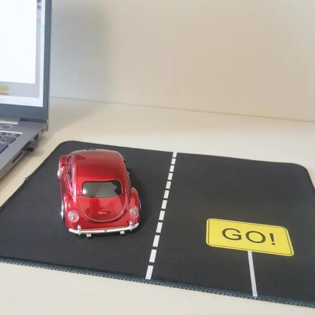 Alt view image 5 of 6 - Car Mouse for Computer, Cool and Cute Car-Shaped Mouse, Wireless 2.4Ghz Optical Mice for Laptop PC Mac (Burgundy)