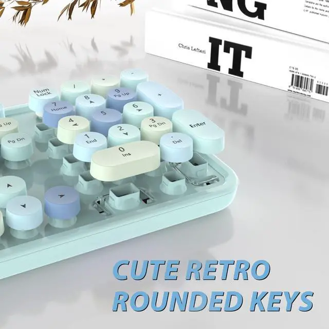 Alt view image 2 of 7 - Wireless Keyboard and Mouse Combo, 2.4G Full-Sized Ergonomic Keyboard Mouse, 3 DPI Adjustable Cordless USB Keyboard and Mouse,for PC/Computer/Laptop/Windows/Mac(Blue)