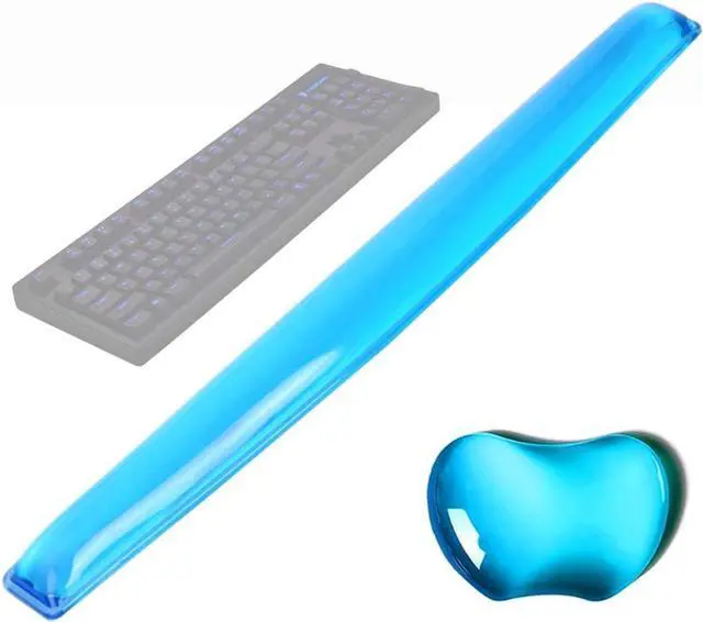 Main image of Gel Keyboard Wrist Rest Set Plus - ABRONDA Keyboard & Mouse Wrist Support Pad Office, Computer, Laptop, Mac - Durable, Comfortable and Pain Relief- Blue Set
