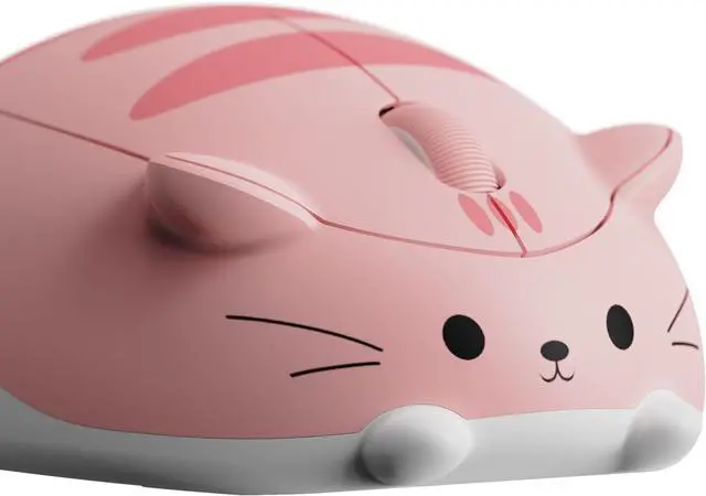 Main image of Akko Cat Theme Wireless Gaming Mouse Pink, Tri-Mode Mouse BT3.0/BT5.0/2.4G, Cute Optical Cordless Cartoon Mice for Computer/Laptop/Desktop/PC, Compatible with Mac/Win (Pink Angie)