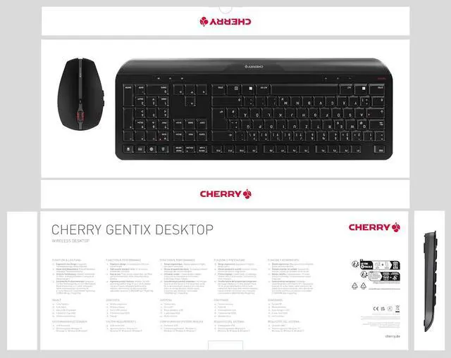Alt view image 7 of 7 - CHERRY GENTIX Desktop Wireless Keyboard and Mouse