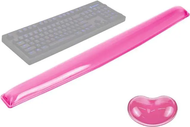 Main image of Gel Keyboard & Mouse Wrist Rest Set - Keyboard Wrist Rest Pad & Mouse Support for Office Gaming Pad Computer Laptop Ergonomic Comfortable Pain Relief-Pink Pad Set