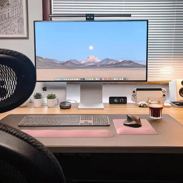 Alt view image 7 of 7 - UnivoColors Design-Wave Set of Keyboad Wrist Rest & Mouce Pad,Artificial Sheepskin+Memory Foam+Ergonomic+Anti-Slip Gel, Resilience Support During Work and Gaming,Keyboard Accessory,White