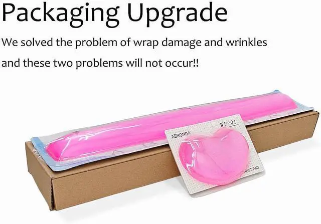 Alt view image 2 of 6 - Gel Keyboard & Mouse Wrist Rest Set - Keyboard Wrist Rest Pad & Mouse Support for Office Gaming Pad Computer Laptop Ergonomic Comfortable Pain Relief-Pink Pad Set