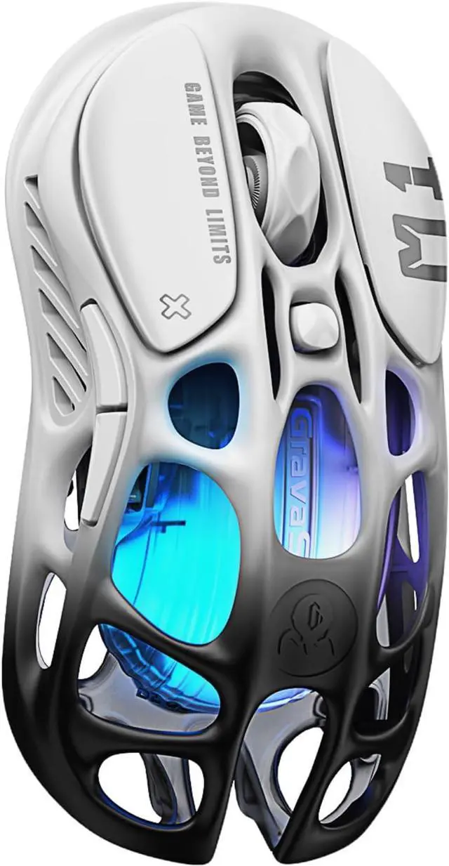 Main image of GravaStar Mercury M1 Pro Wireless Gaming Mouse  26,000 DPI PAW3395DM Sensor - Magnesium Alloy - Wired / 2.4GHz / Bluetooth - 5 Programmable Buttons - Up to 200-Hour Battery - Gradient Black