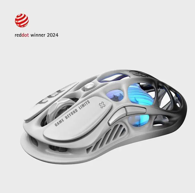 Alt view image 2 of 6 - GravaStar Mercury M1 Pro Wireless Gaming Mouse  26,000 DPI PAW3395DM Sensor - Magnesium Alloy - Wired / 2.4GHz / Bluetooth - 5 Programmable Buttons - Up to 200-Hour Battery - Gradient Black