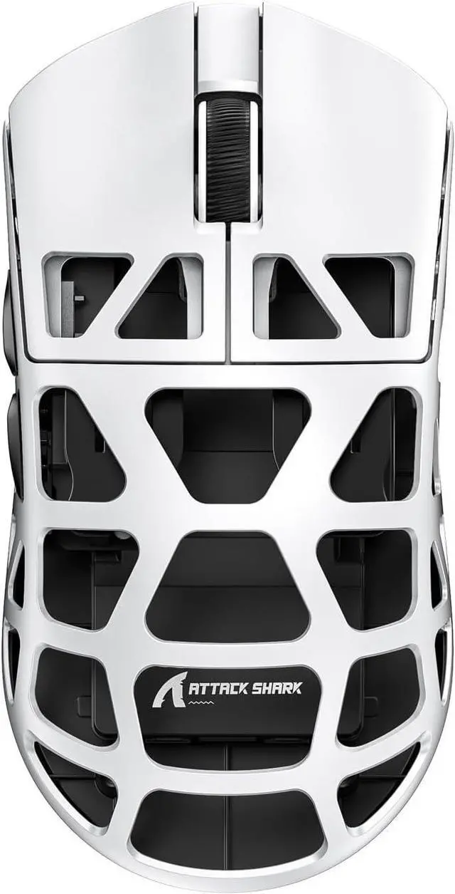 Main image of ATTACK SHARK R3 46g Superlight Magnesium Alloy Wireless Gaming Mouse, BT/2.4Ghz/Wired Computer Mouse, 8000Hz Wireless Polling Rate, PAW3395 26K DPI Sensor, Programmable Mice, PC/Laptop/Mac (White)