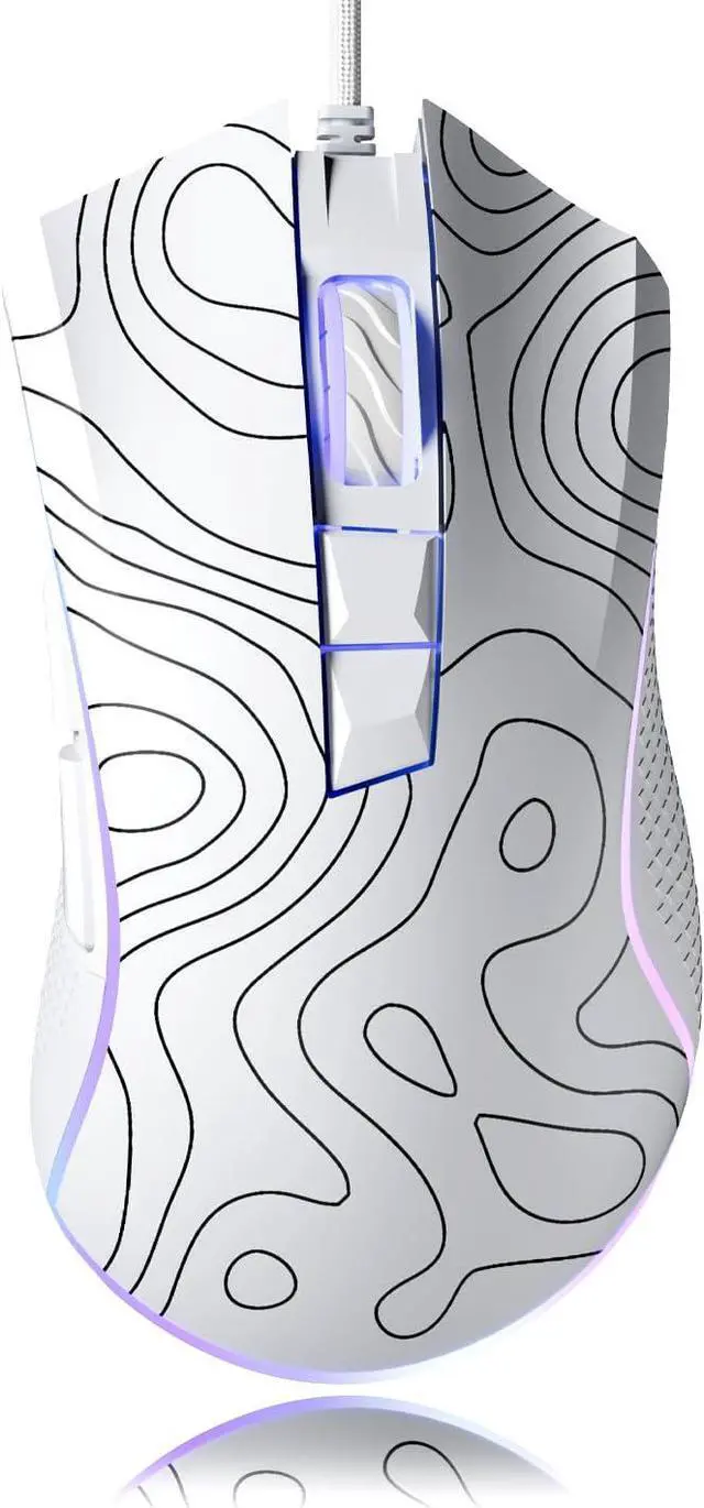 Main image of XVX G705 Wired Gaming Mouse, 12000 DPI RGB Gaming Mouse with 12 Backlit Modes & 7 Macro Buttons, PC Gaming Mice Support DIY Keybinding, Mouse Gamer Computer Mouse for Laptop PC Mac Windows,Topographic