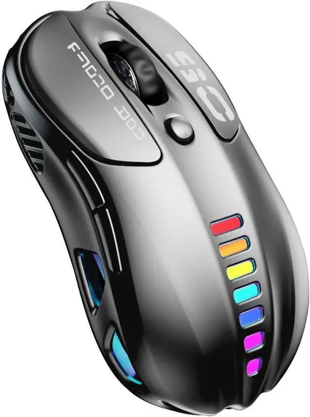 Main image of Uciefy Z05 Wireless Gaming Mouse, Tri-Mode 2.4G/Blutooth/USB-C Wired Mouse, 6 Programmable Buttons, 12000 DPI Optical Sensor, 16.8M RGB Backlit, Ergonomic Gaming Mouse for Mac, Laptop, PC (Sliver)