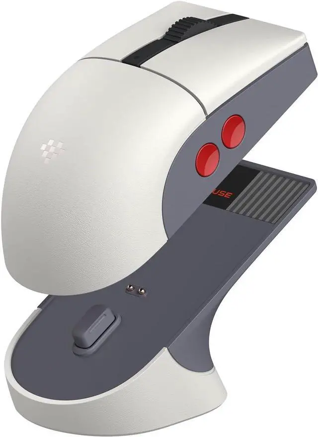 Main image of 8Bitdo Retro R8 Mouse with Charging Dock, PAW 3395 Optical Sensor DPI 26K, 4K Polling Rate, Programmable Buttons, Kailh Sword GM X Micro Switches, Ambidextrous - N Edition