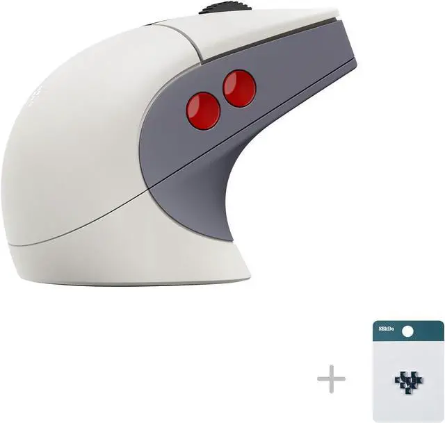 Alt view image 2 of 7 - 8Bitdo Retro R8 Mouse with Charging Dock, PAW 3395 Optical Sensor DPI 26K, 4K Polling Rate, Programmable Buttons, Kailh Sword GM X Micro Switches, Ambidextrous - N Edition