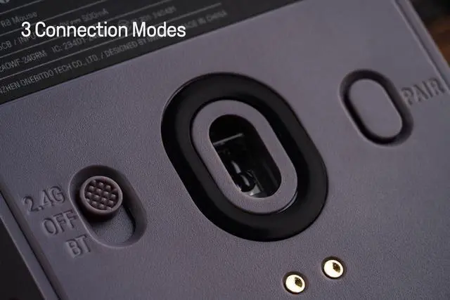 Alt view image 7 of 7 - 8Bitdo Retro R8 Mouse with Charging Dock, PAW 3395 Optical Sensor DPI 26K, 4K Polling Rate, Programmable Buttons, Kailh Sword GM X Micro Switches, Ambidextrous - N Edition