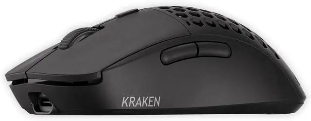 Main image of Kraken AERO - Superlight Wireless Gaming Mouse, Ultra-Lightweight, LAG-Free Wireless, Dual-Mode (2.4Ghz + Wired) Symmetrical, 26,000 DPI, PAW3395 Compatible with PC/MAC (Black)
