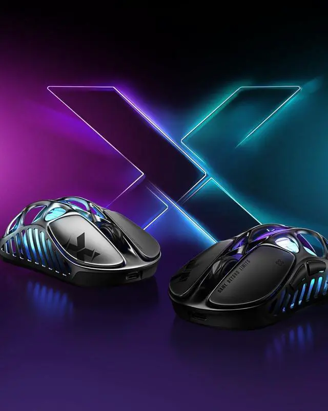 Alt view image 3 of 7 - GravaStar Mercury X Wireless Gaming Mouse  32,000 DPI PAW 3950 Sensor, 1000Hz Polling Rate, Only 49g, Magnesium Alloy Hollow Frame, RGB Lighting, 5 Programmable Buttons