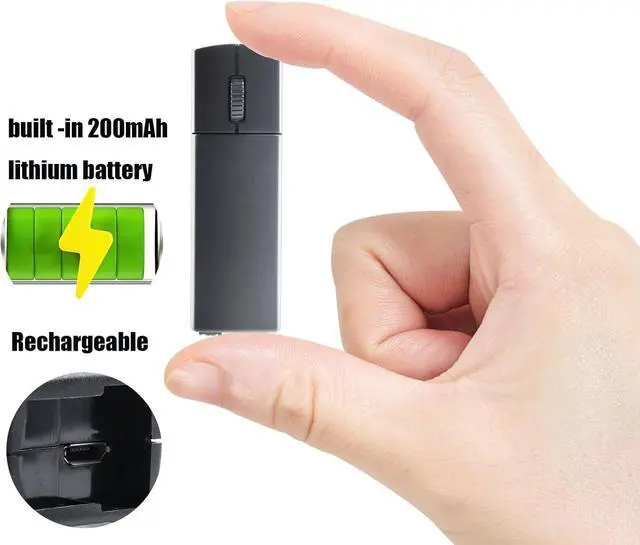 Alt view image 4 of 6 - Wireless Mini Finger Mouse, Silent Dual-Mode Bluetooth & 2.4GHz, Ergonomic, Portable PC Mouse with Case, Compatible with MacBook, Chromebook