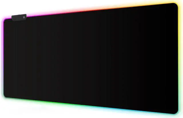 Main image of Meffort Inc RGB Gaming Mouse Pad - Extra Large XXL LED Gaming Mouse Mat with Custom Design Stitched Edges (35.4 x 15.7 Inch, Black)