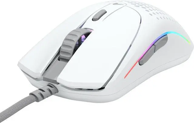 Alt view image 3 of 7 - Glorious Gaming Model O 2 Wired Gaming Mouse - 59g Ultralight, FPS, 26,000 DPI, Motion Sync, 80M Click Rated Switches, 6 Programmable Buttons, Ambidextrous, RGB, PTFE Feet - White