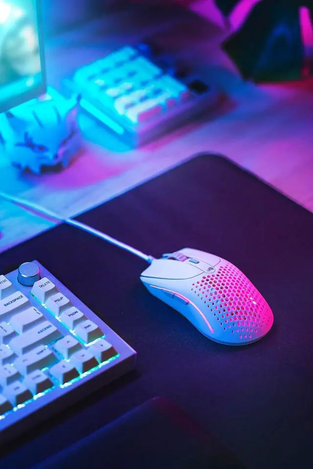 Alt view image 6 of 7 - Glorious Gaming Model O 2 Wired Gaming Mouse - 59g Ultralight, FPS, 26,000 DPI, Motion Sync, 80M Click Rated Switches, 6 Programmable Buttons, Ambidextrous, RGB, PTFE Feet - White